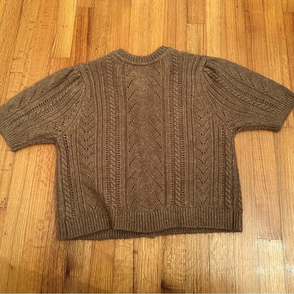 a.n.a Womens Crew Neck Short Sleeve Button Cardigan Size M (#3) - Picture 4 of 9